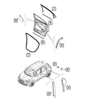 Genuine Mopar Rear Door Mounted Weatherstrip 68302396AA. Fixed Price $91.01.