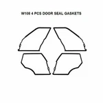For Mercedes Benz W108 Door Seals Weatherstrip Gaskets 250S 250-280SE. Fixed Price $146.11.