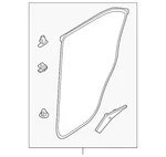 Genuine Mitsubishi Door Weather-strip 5755A410. Fixed Price $112.31.
