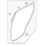 Genuine Mitsubishi Door Weather-strip 5755A422. Fixed Price $164.95.
