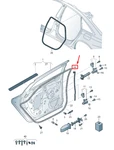 New Audi A6 C8 Rear Left Outer Door Shell Seal 4K0839717 4K0-839-717. Fixed Price $95.40.