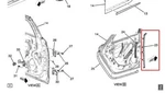 Cadillac Gm Oem 13-15 Xts Rear Door-front Weather Strip Right 23197304. Fixed Price $24.00.