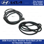 Genuine Oem 821302V00 Front Door Weatherstrip Lh Set For Hyundai Veloster. Fixed Price $47.00.