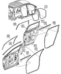 Genuine Mopar Rear Door Belt Weatherstrip Right 5054118AH. Fixed Price $68.31.