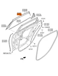 Genuine Brand New Rear Door Upper Lh Weatherstrip Assy Hyundai Genesis 2014-2016. Fixed Price $71.65.