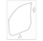Genuine 2013-2017 Honda Accord Door L Front Dr Weather-strip 72350-T2F-A01. Fixed Price $80.00.