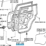 Toyota Land Cruiser UZJ100 '03-07 Genuine Rear Door Weatherstrip Lh 67872-60080. Fixed Price $135.84.