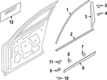 Genuine Porsche Belt Molding 9Y0-837-475-J-041. Fixed Price $179.75.