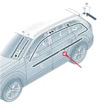 Audi Q7 Rear Right Window Slot Seal With Trim Strip 4M0853764CT94 No Duty. Fixed Price $318.25.