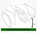 Ford Oem 20-23 Corsair Rear Door Components-front W'strip LJ7Z7825325C. Fixed Price $75.00.
