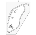 Genuine Mazda Surround Weather-strip TD11-73-760F. Fixed Price $104.93.
