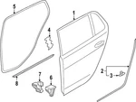 Genuine Volkswagen Weather-strip On Body 5H4-867-914-A-9B9. Fixed Price $44.09.