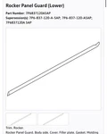 11-17 Volkswagen Touareg Rocker Seal 7P6-837-120-A-5AP Penal Guard Gasket. Fixed Price $92.00.