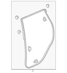 Genuine Honda Door Weather-strip 72850-TLA-A01. Fixed Price $77.67.