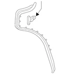 Genuine Audi Door Shell Seal 80A-839-119-B. Fixed Price $210.00.