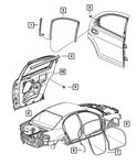 Genuine Mopar Rear Door Opening Weatherstrip Right TC98WL5AF. Fixed Price $813.17.