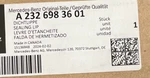 Mercedes-benz R232 Sl Sealing Lip Part #a 698 36 01 **brand New**. Fixed Price $275.00.