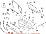 Genuine Rear Passenger Right Door Window Belt Weatherstrip 51357258298 For Bmw. Fixed Price $27.23.