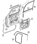 Genuine Mopar Front Door Seal Right 55396710AH. Fixed Price $72.21.