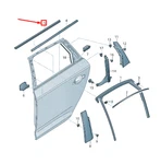 New Audi Q5 Fy Rear Right Inner Door Window Aperture Seal 80A839480 80A-839-480. Fixed Price $100.90.