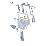Volkswagen Tiguan AD1 Rear Right Door Window Molding 5NN839476AVNH No Duties. Fixed Price $148.48.
