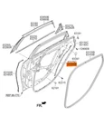 Genuine New Rear Door Partitioning Rh Weatherstrip Hyundai Genesis 2014-2016. Fixed Price $42.39.