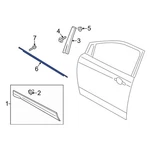 Ford Escape 2013-2019 CJ5Z7821453E Front Left Door Belt Molding. Fixed Price $115.27.