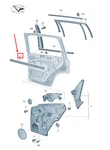 New Vw Tiguan Rear Right Inner Window Aperture Seal 5N0839480A5AP. Fixed Price $59.70.