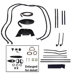 1957 Chevy 2 Hardtop Soffseal 107 Weatherstrip Kit, Doors, Felts, Trunk. Fixed Price $469.95.