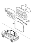 Genuine Mopar Front Door Opening Weatherstrip Left 68655938AA. Fixed Price $54.69.