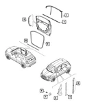 Genuine Mopar Front Door Seal Left 68285484AA. Fixed Price $62.07.