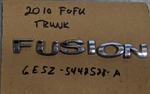 Ford Fusion 2010 Runk Emblem Applique 6E5Z-5442528-A 40. Fixed Price $13.88.