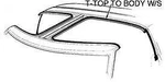 1984-1986 Mustang T-top Weatherstrip (seals Glass Panel Body) Lh. Fixed Price $74.95.