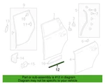 Honda 72867-TZ5-A01 Left Rear Door Side Sill Seal For 2014-2020 Acura Mdx. Fixed Price $69.97.