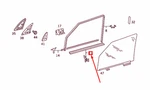 New Mb W126 Front Door Window Interior Seal Rail, A1267250165 Genuine. Fixed Price $51.29.