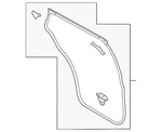 Genuine Mazda Surround Weather-strip TK48-72-760B. Fixed Price $51.46.