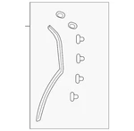 Genuine Acura Seal Rear Door Gap 72829-TZ5-A01. Fixed Price $161.36.