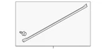Genuine Mitsubishi Lower Weather-strip 5725A400. Fixed Price $43.80.
