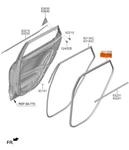 Genuine Brand New Rear Door Body Side Lh Weatherstrip Kia Seltos 2021-2024. Fixed Price $78.26.