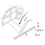 For Nissan Rogue 2021-2026 828386RA0C Rear Right Wheel Arch Molding Seal. Fixed Price $48.29.