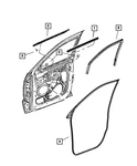 Genuine Mopar Front Door Belt Outer Weatherstrip Left 68257253AE. Fixed Price $152.28.