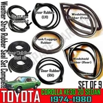 For Toyota Corolla KE30 2 Door Front Rear Weatherstrip Complete Rubber Set 9. Fixed Price $319.59.