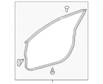 Genuine Toyota Surround Weather-strip 67862-06180. Fixed Price $115.72.