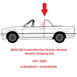 Bmw E30 Convertible Rear Quarter Window Weather Stripping Seal Left + Right. Fixed Price $272.00.