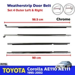 For Toyota Corolla AE110 AE111 Sedan Outer Weatherstrip Door Belt Set 4 Ch Ebgo. Fixed Price $353.02.