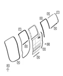 Genuine Mopar Rear Door Body Mounted Weatherstrip Right 68402033AA. Fixed Price $76.98.