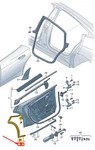 Audi E-tron Gt Door Seal Rear Right Rubber 4J3839776. Fixed Price $147.30.