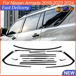 Gloss Black Window Molding Trim Frame Strips For Nissan Armada 2018-2024 13PCS. Fixed Price $139.99.