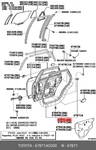 Genuine Oe Door Weather Strip, 67871AC030 For Toyota 67871-AC030. Fixed Price $91.40.