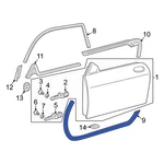For Porsche Boxster 1997-2004 98653790100 Left Lower Door Seal. Fixed Price $431.18.